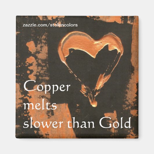 Koper smelt langzamer dan goud magneet (Voorkant)