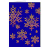 Koper Snowflake Overlay op kobalt Blue (Voorkant)