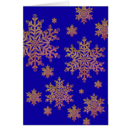 Koper Snowflake Overlay op kobalt Blue