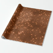 Koper Sparkly Metallic Grill Urban Abstract Cadeaupapier (Uitgerold)
