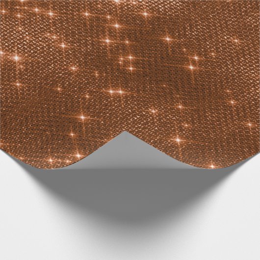 Koper Sparkly Metallic Grill Urban Abstract Cadeaupapier (Hoek)