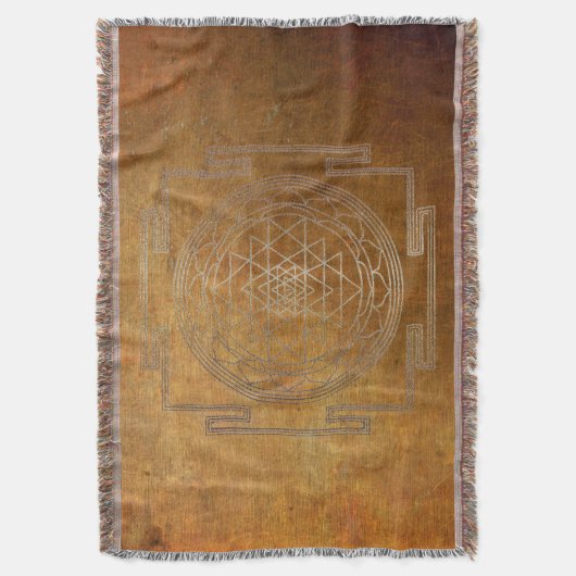 Koper Sri Yantra - Blanket Deken (Voorkant Verticaal)