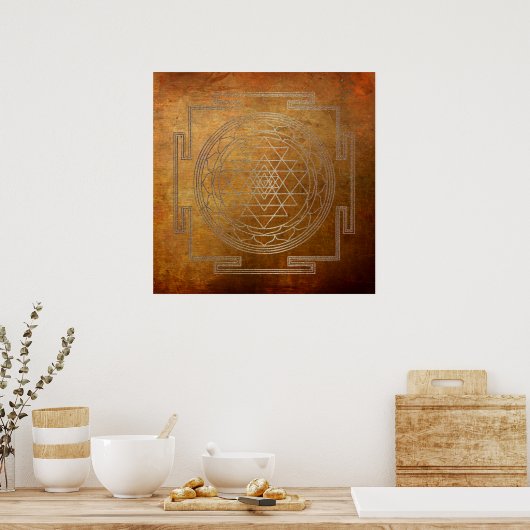 Koper Sri Yantra - Poster (Keuken)