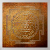 Koper Sri Yantra - Poster (Voorkant)