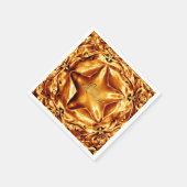 Koper Star Faux Golf Folie Servet (Hoek)