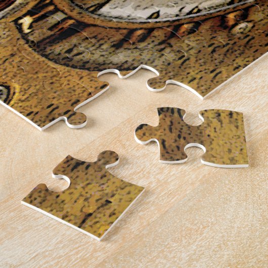 Koper Steampunk Antiek Legpuzzel (Zijkant)