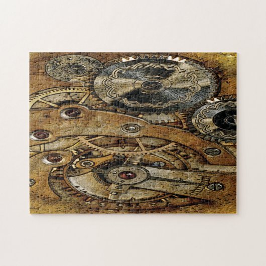 Koper Steampunk Antiek Legpuzzel (Horizontaal)