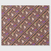 Koper Steampunk Snowman Paars Cadeaupapier (Vlak)