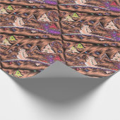 Koper Steampunk Snowman Paars Cadeaupapier (Hoek)