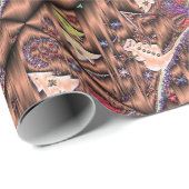 Koper Steampunk  Snowman Paars Cadeaupapier (Rol Hoek)