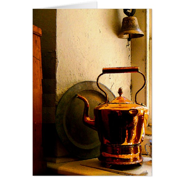 Koper Tea Kettle op Windows (Voorkant)