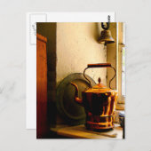 Koper Tea Kettle op Windows Briefkaart (Voorkant / Achterkant)