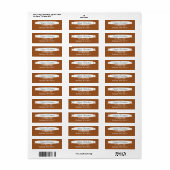 Koper & Teal Groen Adreslabel met Banner Etiket (Full Sheet)
