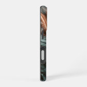 Koper & Teal Marmer Flow iPhone 16 Hoesje (Rechterkant)