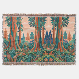 Koper Teal Redwood Forest Dekbed Deken