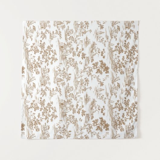 Koper Toile / Mocha Mousse, Foto muur achtergrond Wandkleed (Voorkant (horizontaal))