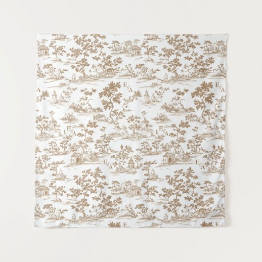 Koper Toile / Mocha Mousse, Foto muur achtergrond Wandkleed (Voorkant)