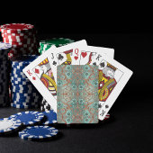 Koper Turquoise Bloem Pokerkaarten
