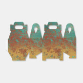 Koper Turquoise Blue Oranje Brown Bedankdoosjes (Uitgevouwen)