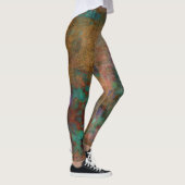 Koper, Turquoise en Magenta Abstract Leggings (Rechts)