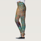 Koper, Turquoise en Magenta Abstract Leggings (Links)