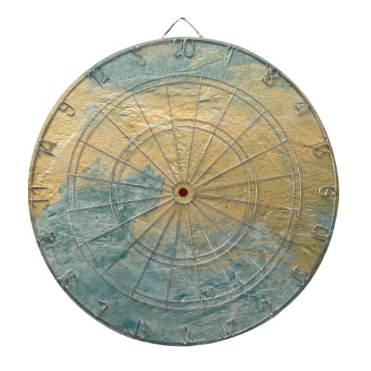 Koper Turquoise Faux Finish Dartbord (Voorkant)
