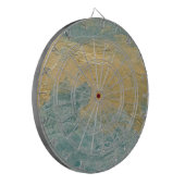 Koper Turquoise Faux Finish Dartbord (Voorkant Links)