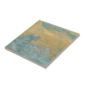 Koper Turquoise Faux Finish Tegeltje (Zijkant)