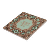 Koper Turquoise Filigraamlijst Bijbelverzen Tegeltje (Zijkant)
