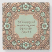 Koper Turquoise Fillaaree Lijst  Stenen Onderzetter (Voorkant)