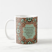 Koper Turquoise Fillagree Frame Aanpasbaar Koffiemok (Links)