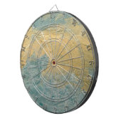 Koper Turquoise Nepafwerking Dartbord (Voorkant Rechts)