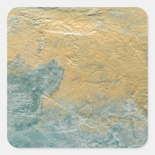 Koper Turquoise Nepafwerking Vierkante Sticker (Voorkant)