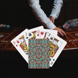 Koper Turquoise Patroon Pokerkaarten