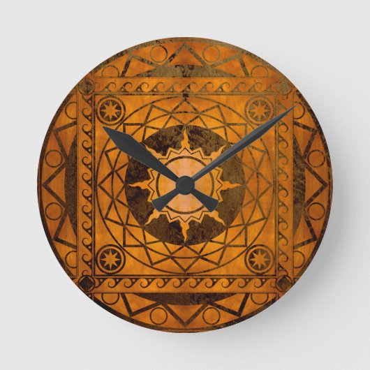 Koper van Atlantean Crafts uit Bronze Ronde Klok (Voorkant)