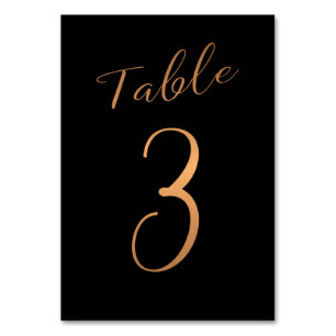 Koper van wedtafel-nummer kaart