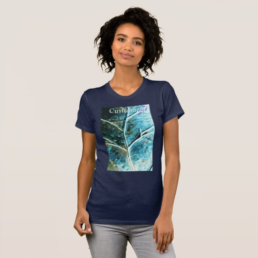 Koper verdigris leaf t-shirt (Voorkant volledig)