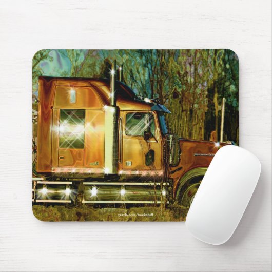 Koper Vrachtwagen Trucker Art Mousepad Muismat (Met muis)