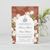 Koper Waterverf Botanische Islamitische Moslim Bru Kaart (Staand voorkant)