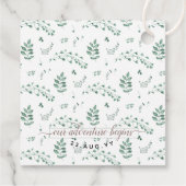 Koper & Waterverf Greenery 🌿 Huwelijksgunst Bedankjes Labels (Achterkant)