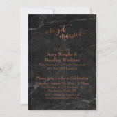 Koper we hebben gehuwd script op Black Marble Kaart (Voorkant)