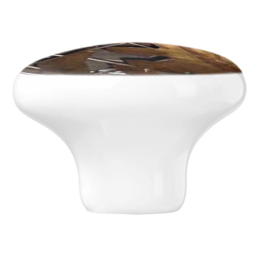 Koper Wereldbol Keramische Knop (Zijkant)