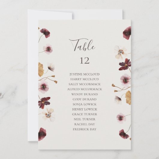 Koper Wildflower | Beige tabel met zitplaats (Voorkant)