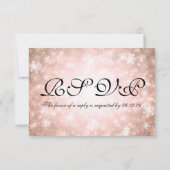 Koper Winter Wonderland Elegant Wedding RSVP (Achterkant)