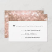 Koper Winter Wonderland Elegant Wedding RSVP (Voorkant / Achterkant)