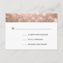 Koper Winter Wonderland Elegant Wedding RSVP