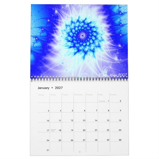 Koper Wreath, Fractals, 2007 Kalender (Jan 2027)