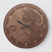 Koper Yin Yang Cats Grote Klok (Voorkant)