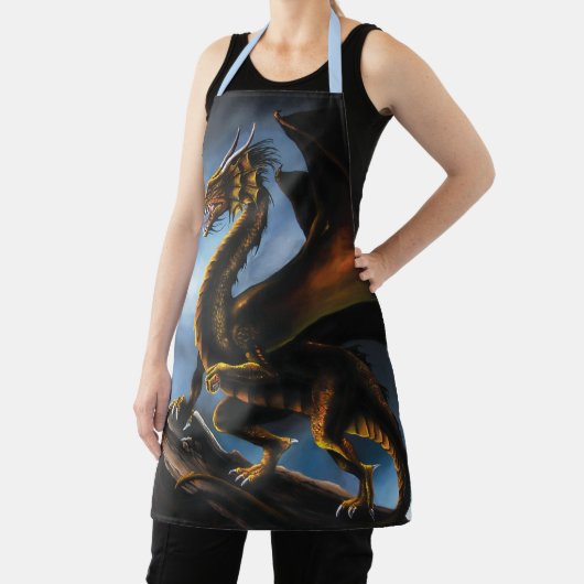 Koper Zwart Goud Dragon Schort (Insitu)