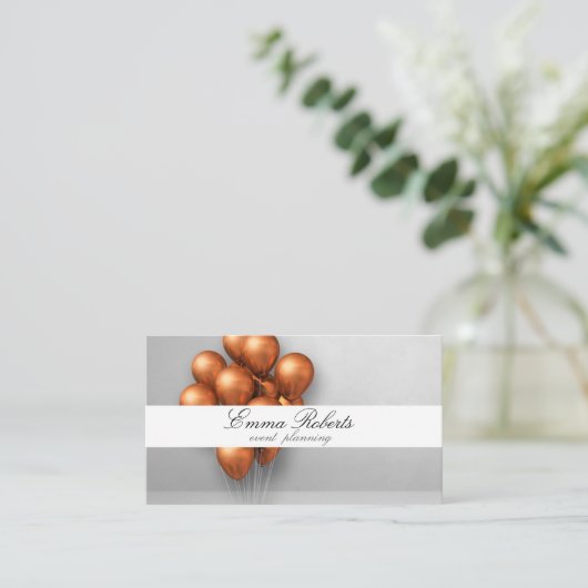 Koperballons Bunch Modern Visitekaartje (Staand voorkant)